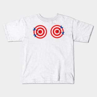 red blue archery target design Kids T-Shirt